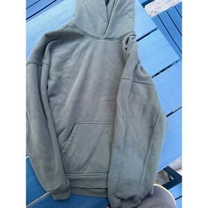 Brooklyn Cloth Originals Mens Hoodie Olive Green Fleece Pullover Sweatshirt L